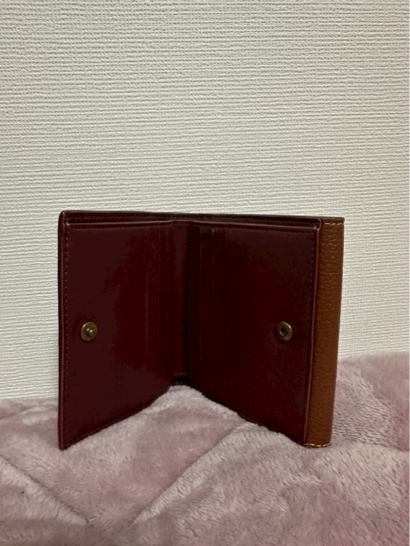 COACH 二つ折り財布　キャメル　ブラウン　ダビー　ウォレット