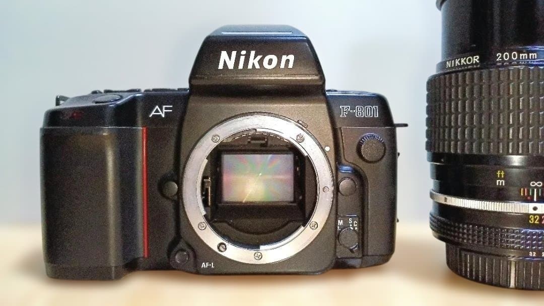 動確済 NikonF-801 一眼レフカメラ AF 35-80+200mmレンズ