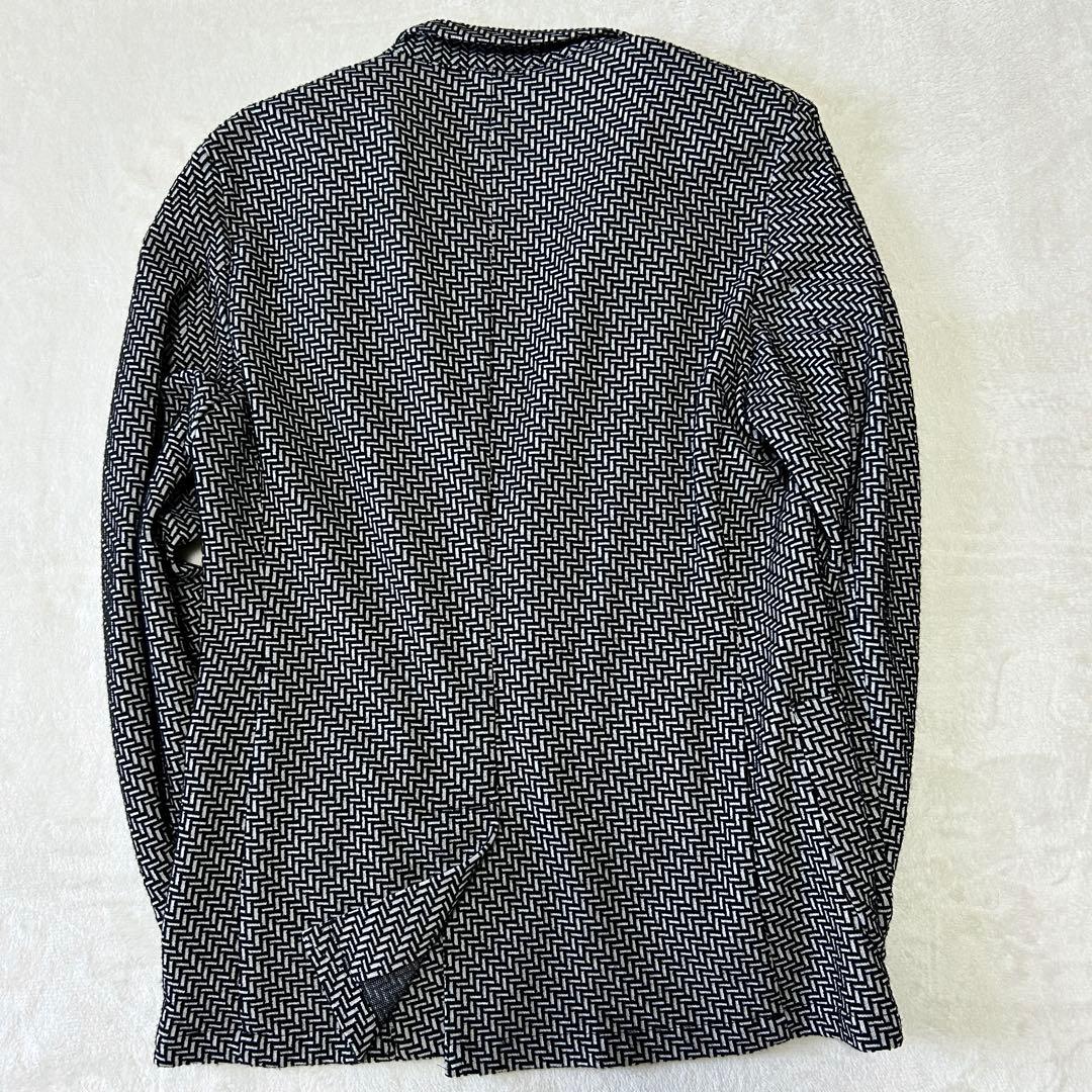 極美品 ムッシュニコル イタリア製生地 ストレッチ ジャージー ジャケット48黒