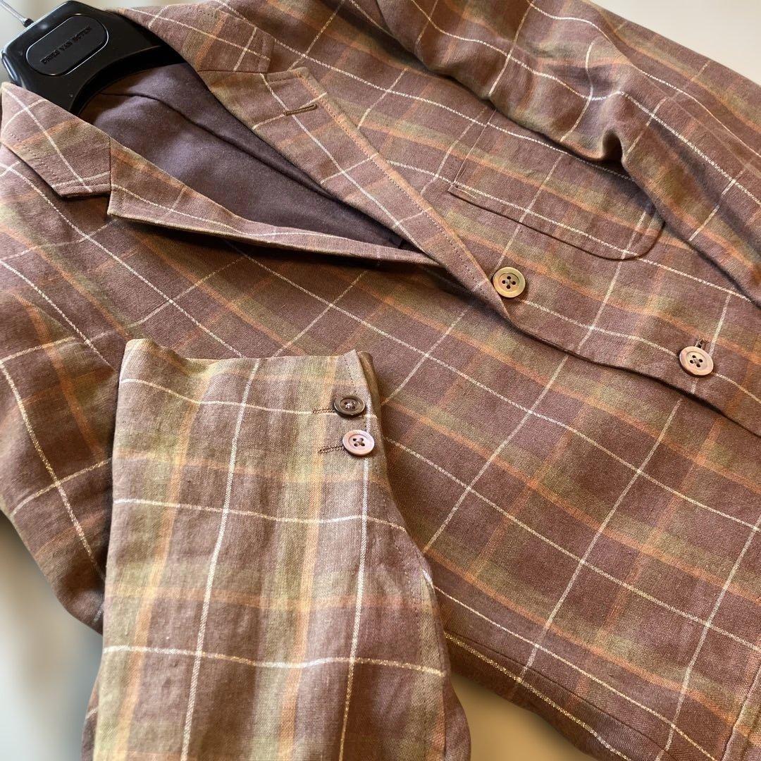 NIGO Nigold×ユナイテッドアローズ　リネン　チェックジャケット　46