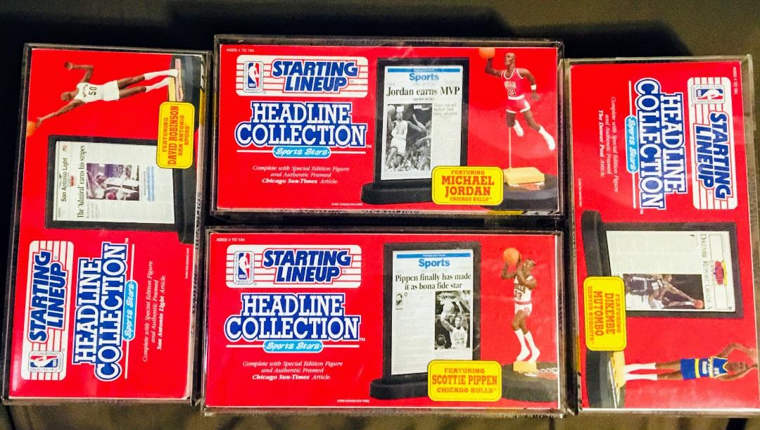 【貴重】8体セット NBA バスケットボールフィギア 1992 Kenner