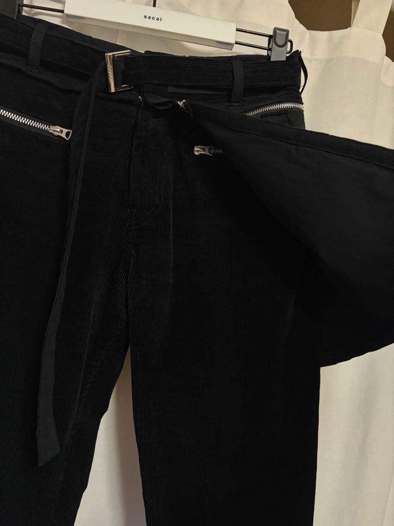 sacai サカイ 21AW コーデュロイパンツ ビックポケットブラック【1】