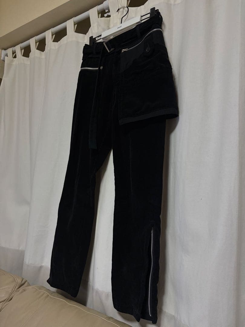 sacai サカイ 21AW コーデュロイパンツ ビックポケットブラック【1】