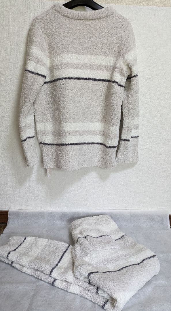 ジェラートピケ☆ボーダープルオーバー&ロングパンツ2点「8日迄限定特別価格」
