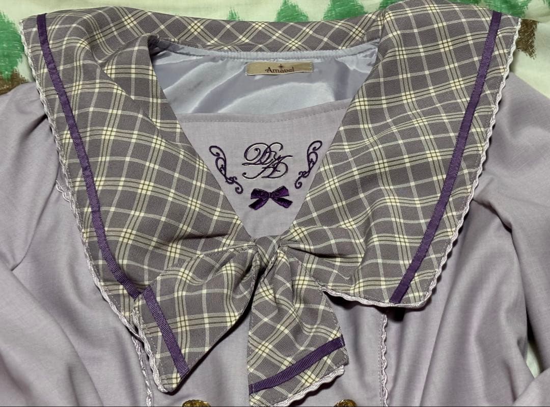 か*み様 Amavel Check Ribbonセーラーワンピース