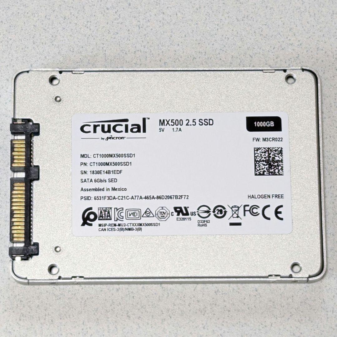 CRUCIAL 2.5インチ 1TB SSD MX500