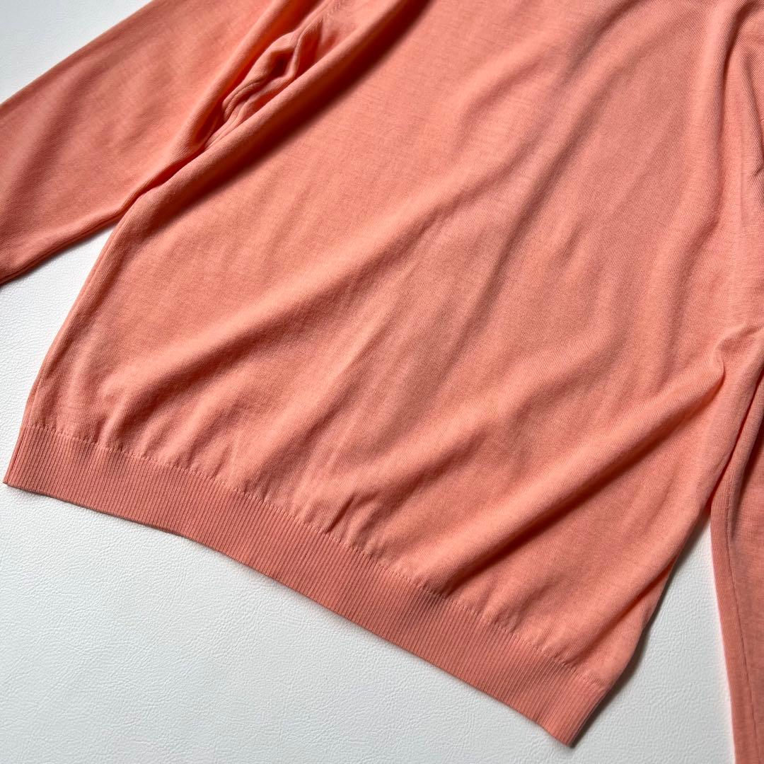 美品　Aquascutum アクアスキュータム　ニットカーディガン　コーラル