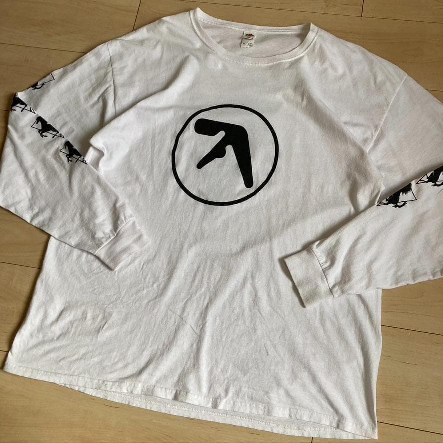 00s 袖プリ エイフェックスツイン R&Sレーベル ビンテージ Tシャツ長袖