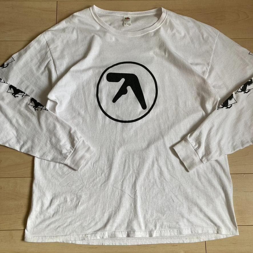 00s 袖プリ エイフェックスツイン R&Sレーベル ビンテージ Tシャツ長袖