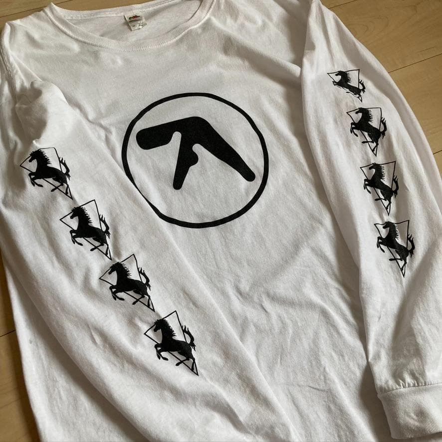 00s 袖プリ エイフェックスツイン R&Sレーベル ビンテージ Tシャツ長袖