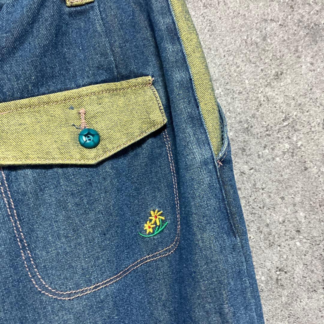 2025年 jocomomola Reflejo 配色デニムパンツ　40 完売品