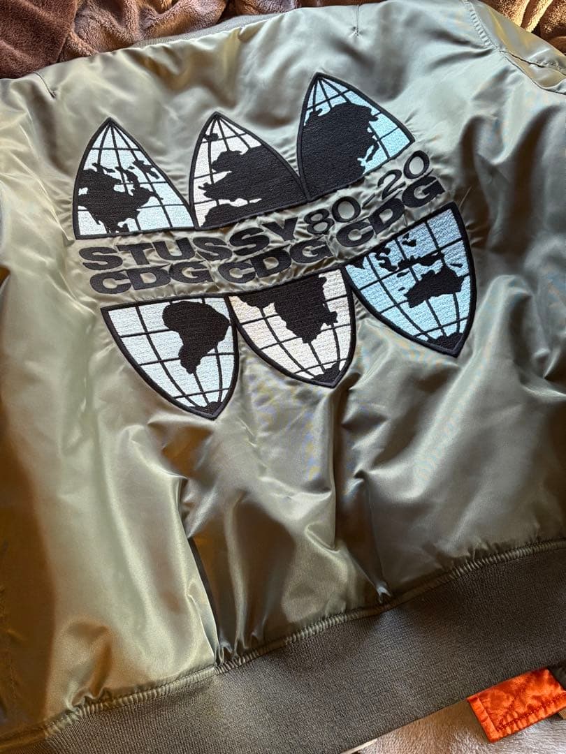 極美品　40周年 STUSSY CDG MA-1ジャケット　サイズL