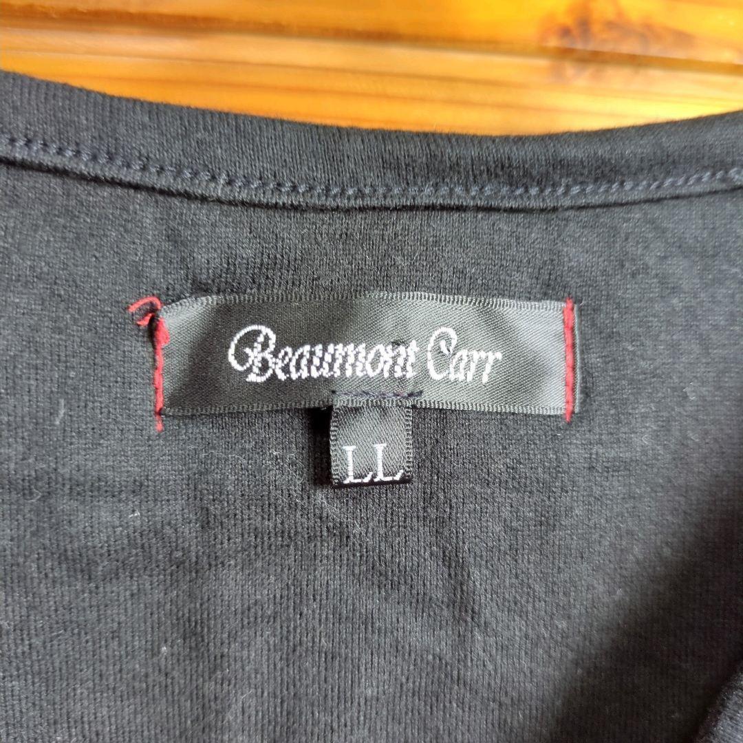 半袖Tシャツ　フェイクレイヤード　重ね着風　ロック　骸骨　ドクロ　十字架　XL