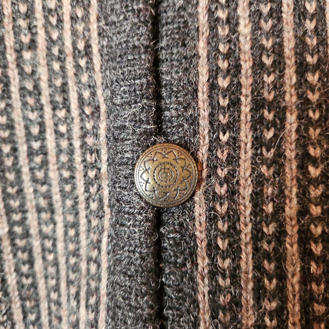 ニットカーディガン　模様編みWool100%　RIINA TOMBERG