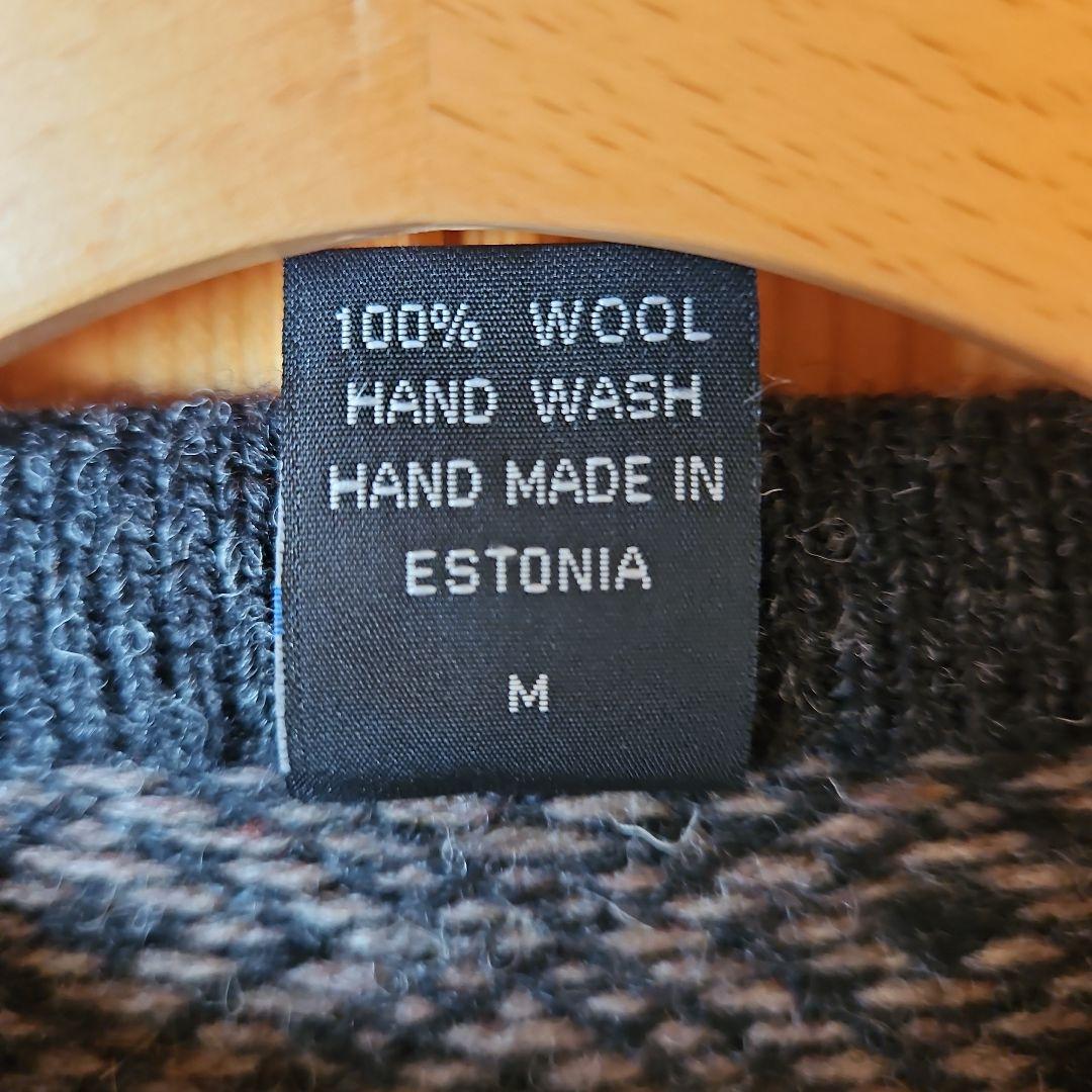 ニットカーディガン　模様編みWool100%　RIINA TOMBERG