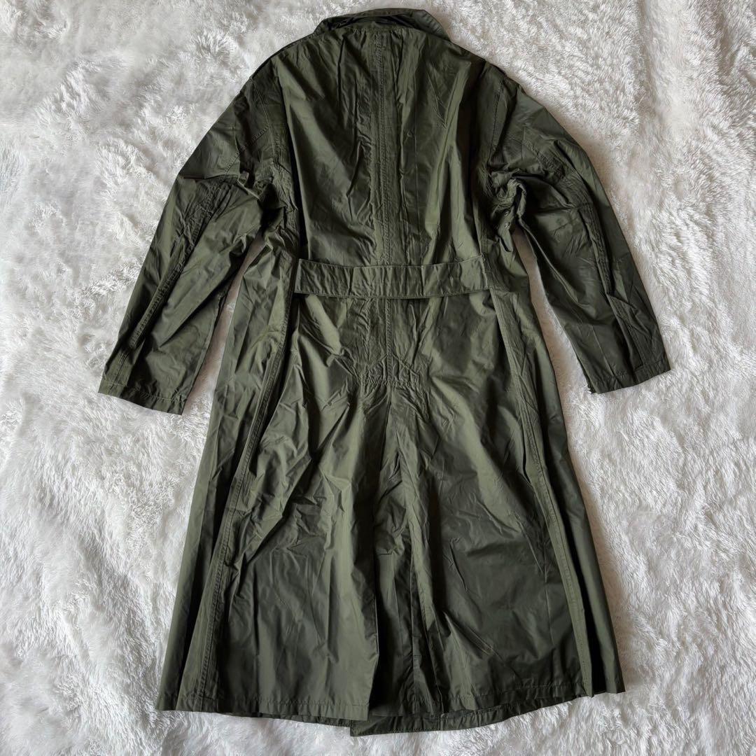 レア✨US ARMY トレンチ レインコート カーキ ベルト ミリタリー マキシ