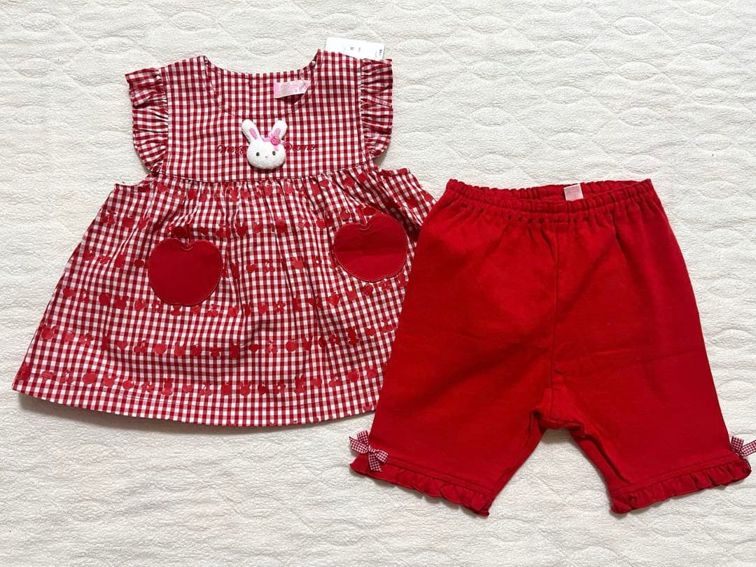 メゾピアノ　セットアップ　立体うさぎ