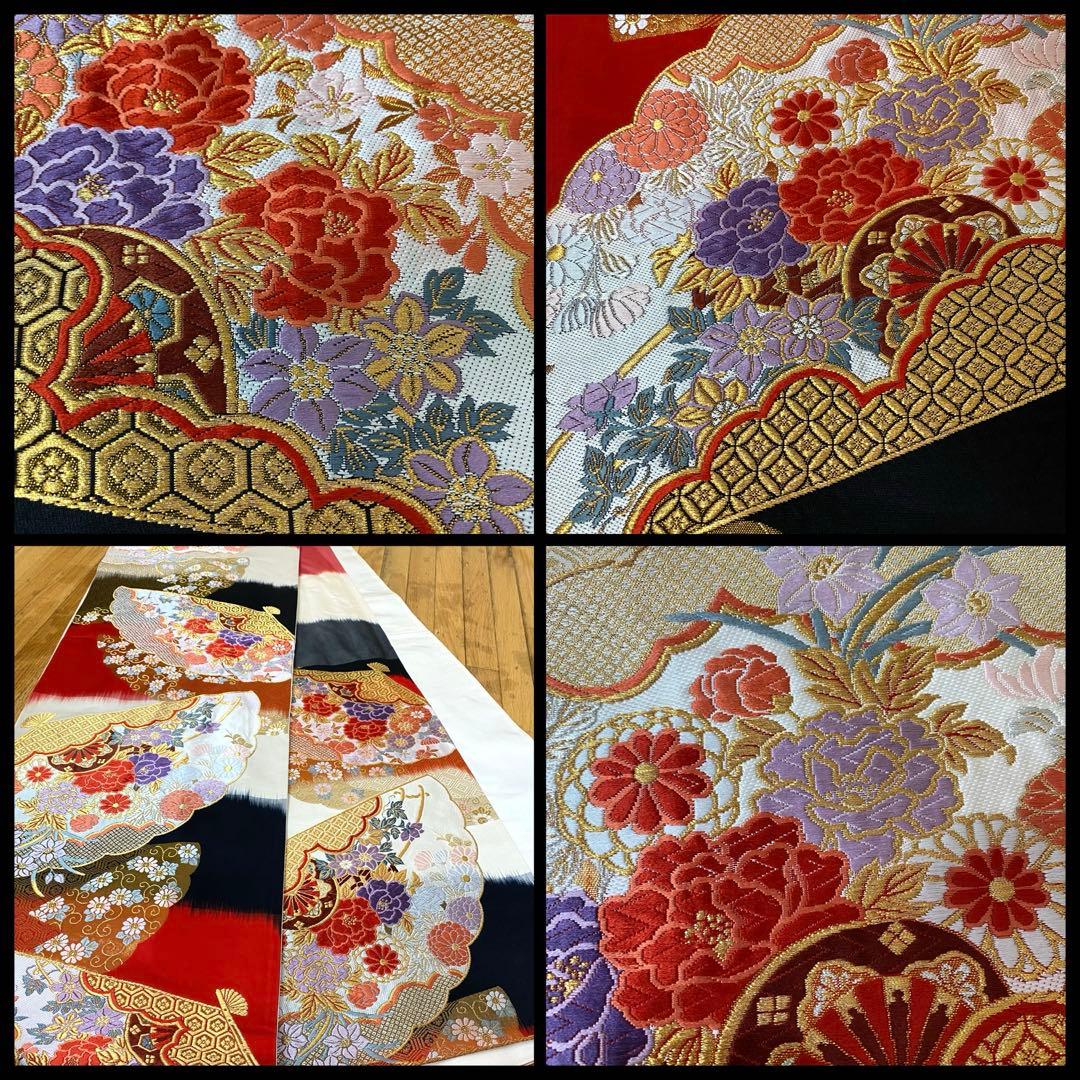 正絹振袖フルセット‼️有名雛屋友禅証 雪輪小花金彩✨ミッキー柄可愛い✨ ショール付