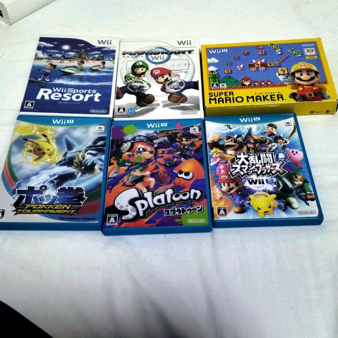 Wii U 本体　ソフト5本　その他ケーブル