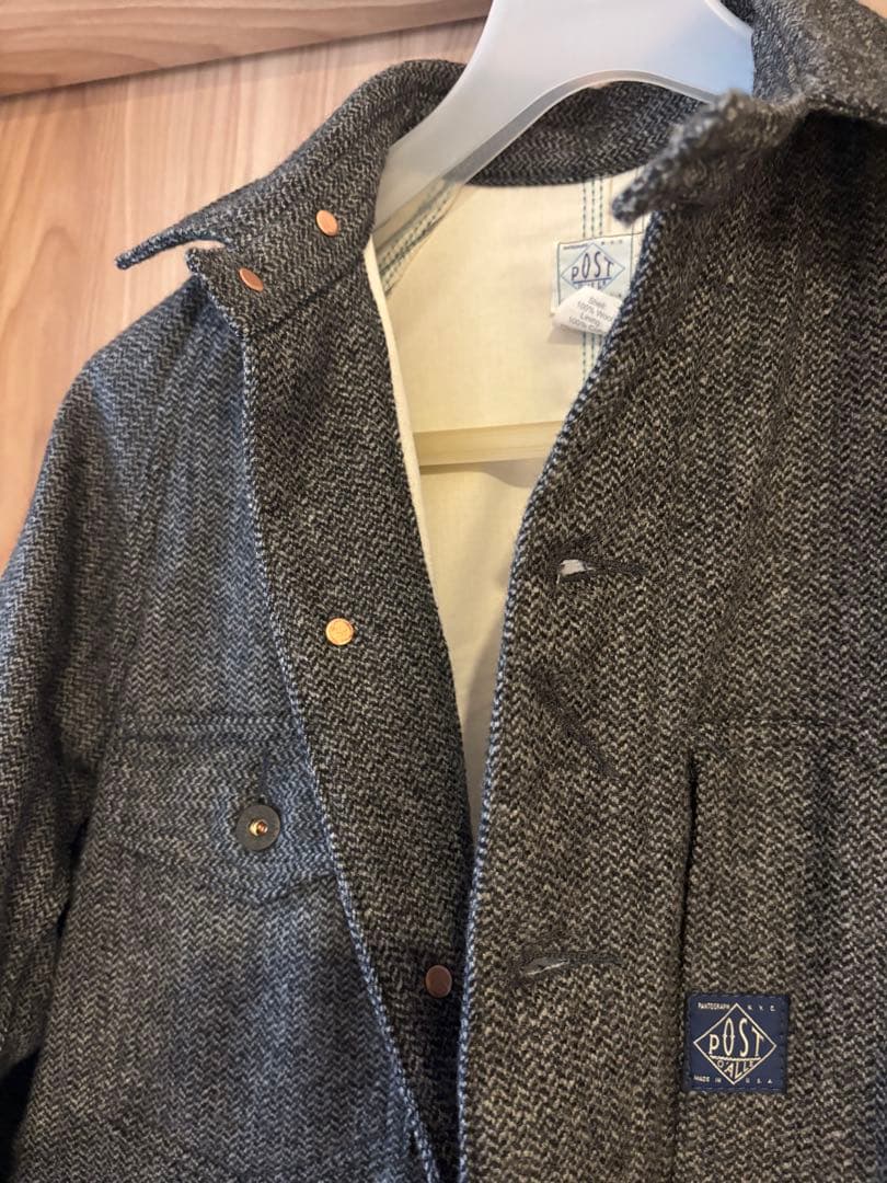 post overalls ウールヘリンボーン　カバーオール　サイズM