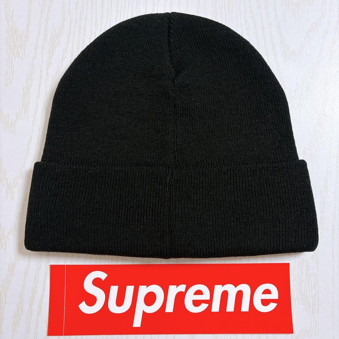 Supreme シュプリーム ニット帽　ビーニー　ネームタグ　ブラック　GONZ