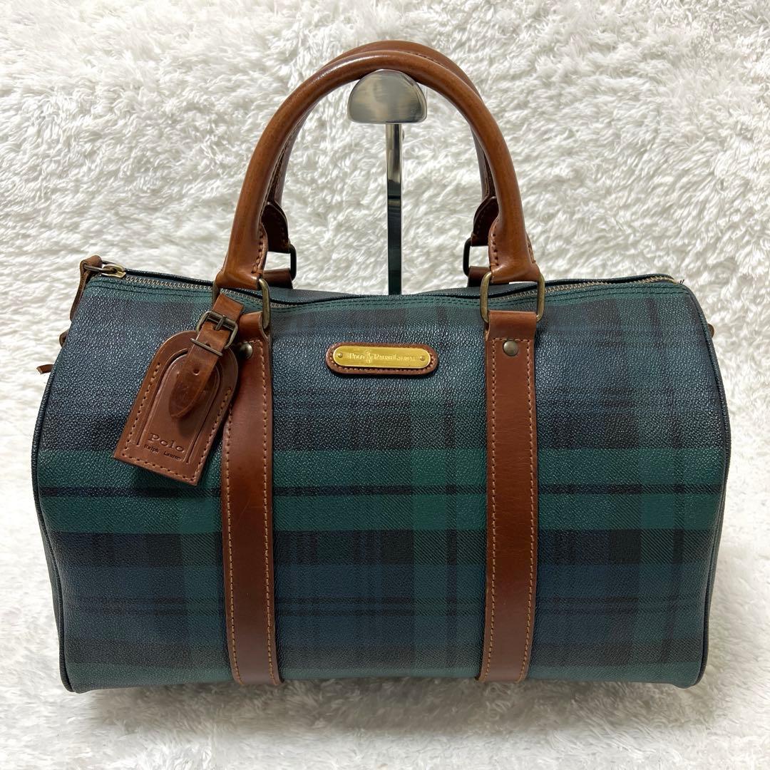 POLO RALPH LAURENミニボストンバッグ ブラックウォッチ　35cm