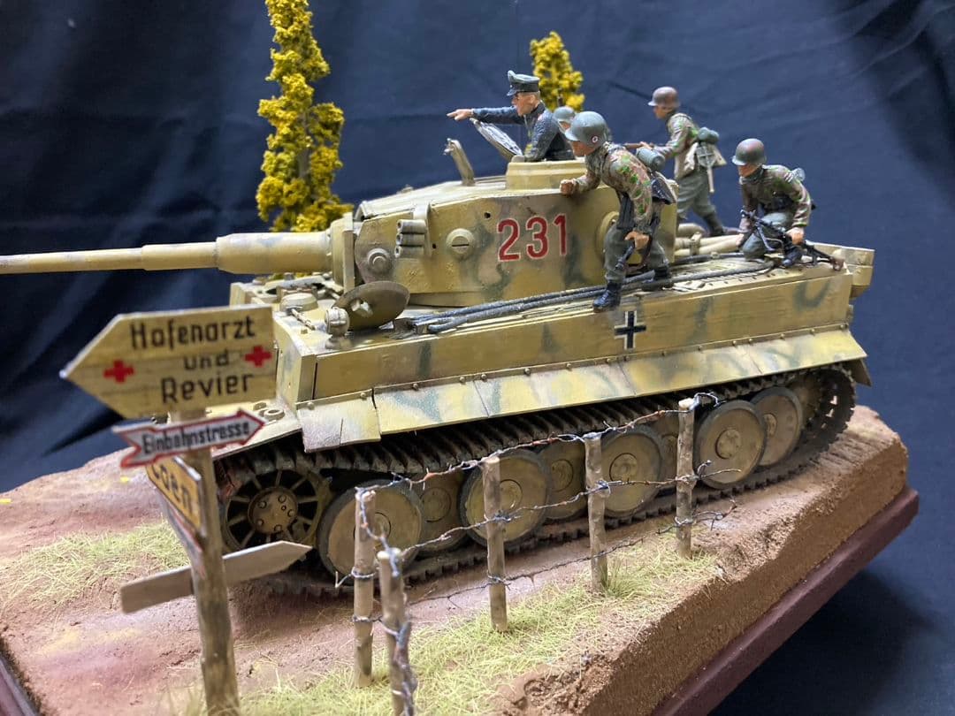 ティーガーI、西部戦線 ミリタリー　ジオラマ