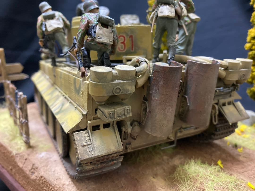 ティーガーI、西部戦線 ミリタリー　ジオラマ