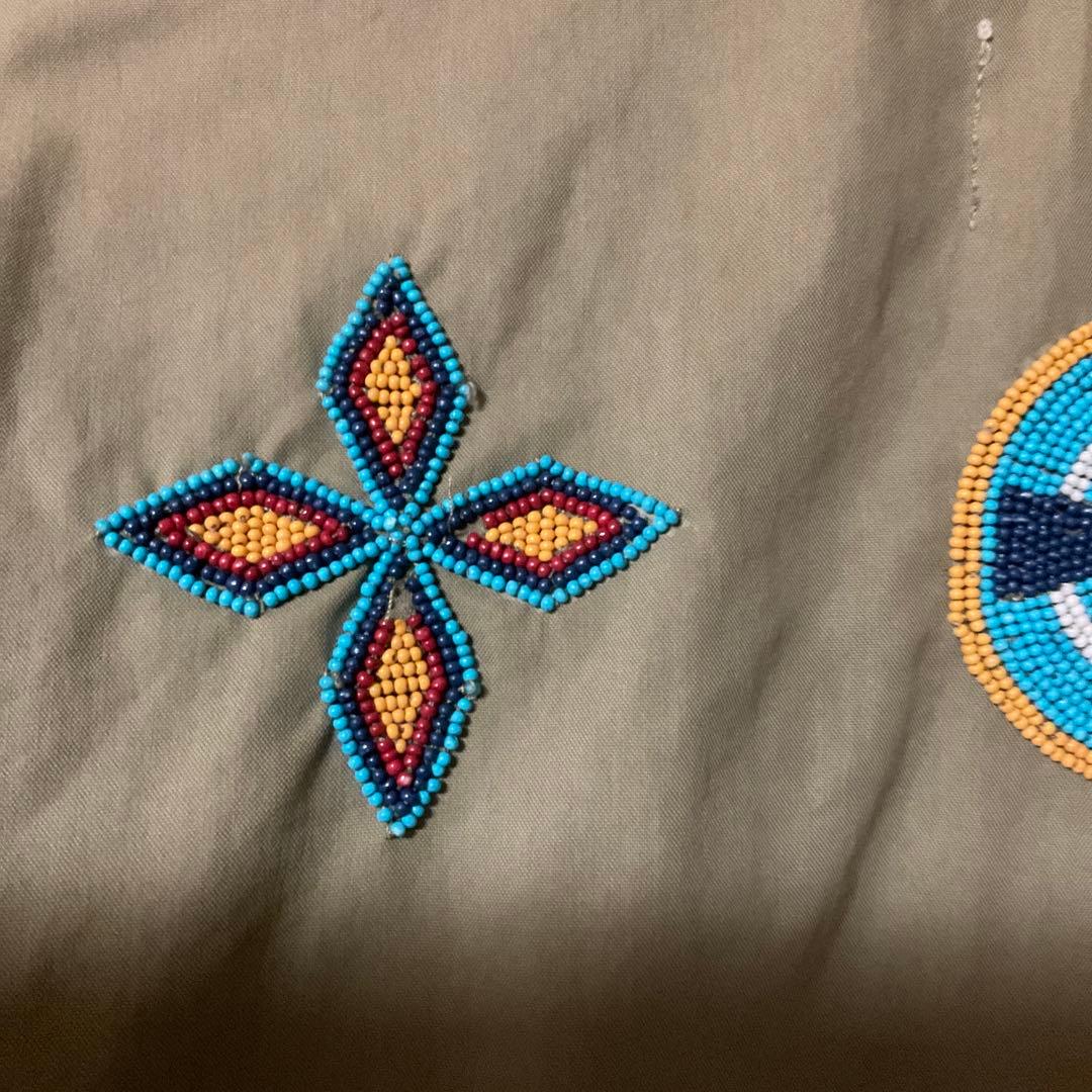 ラルフローレン　カーキ色 刺繍付き ミリタリージャケット