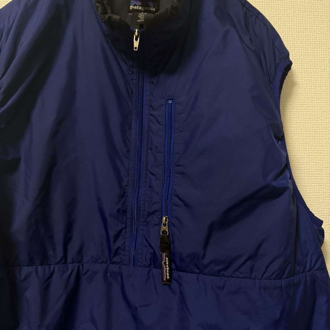 patagonia パフボール　ベスト　ブルー×ブラック　L