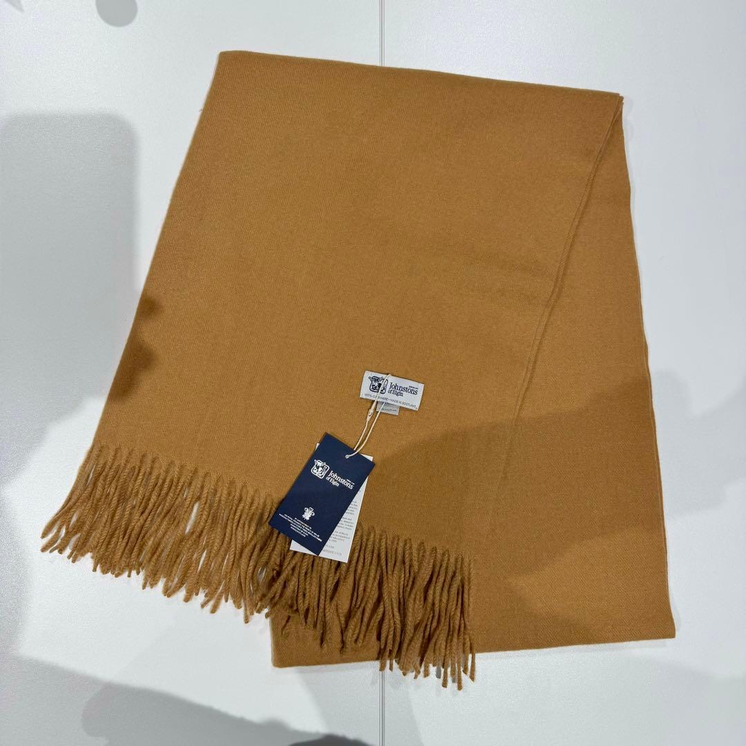L*e様 ジョンストンズ カシミア 大判ストール マフラー キャメル
