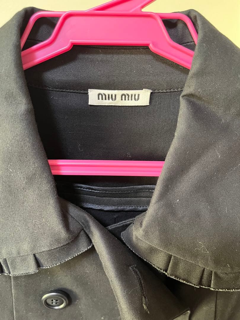 MIU MIU ブラック ダブルブレストジャケット