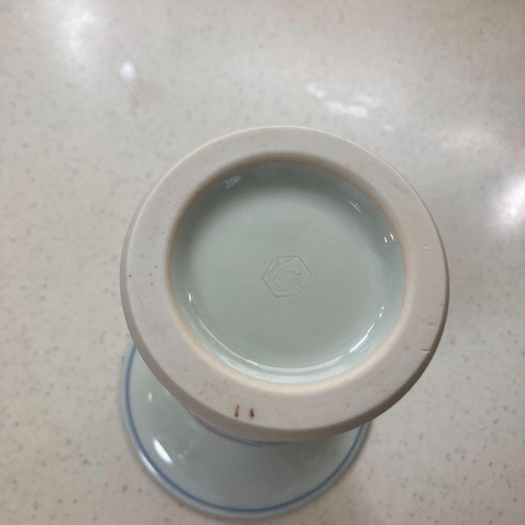 未使用　京焼　六峯　茶道具　尊式花生　色絵双龍壺　花瓶　花入れ　茶道