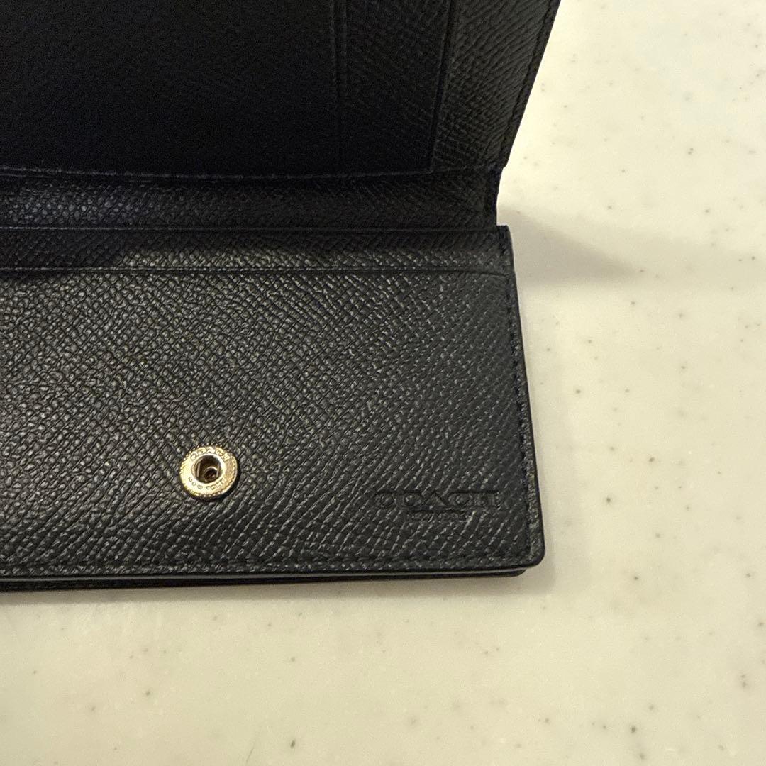 COACH ネイビーレザー 名刺入れ