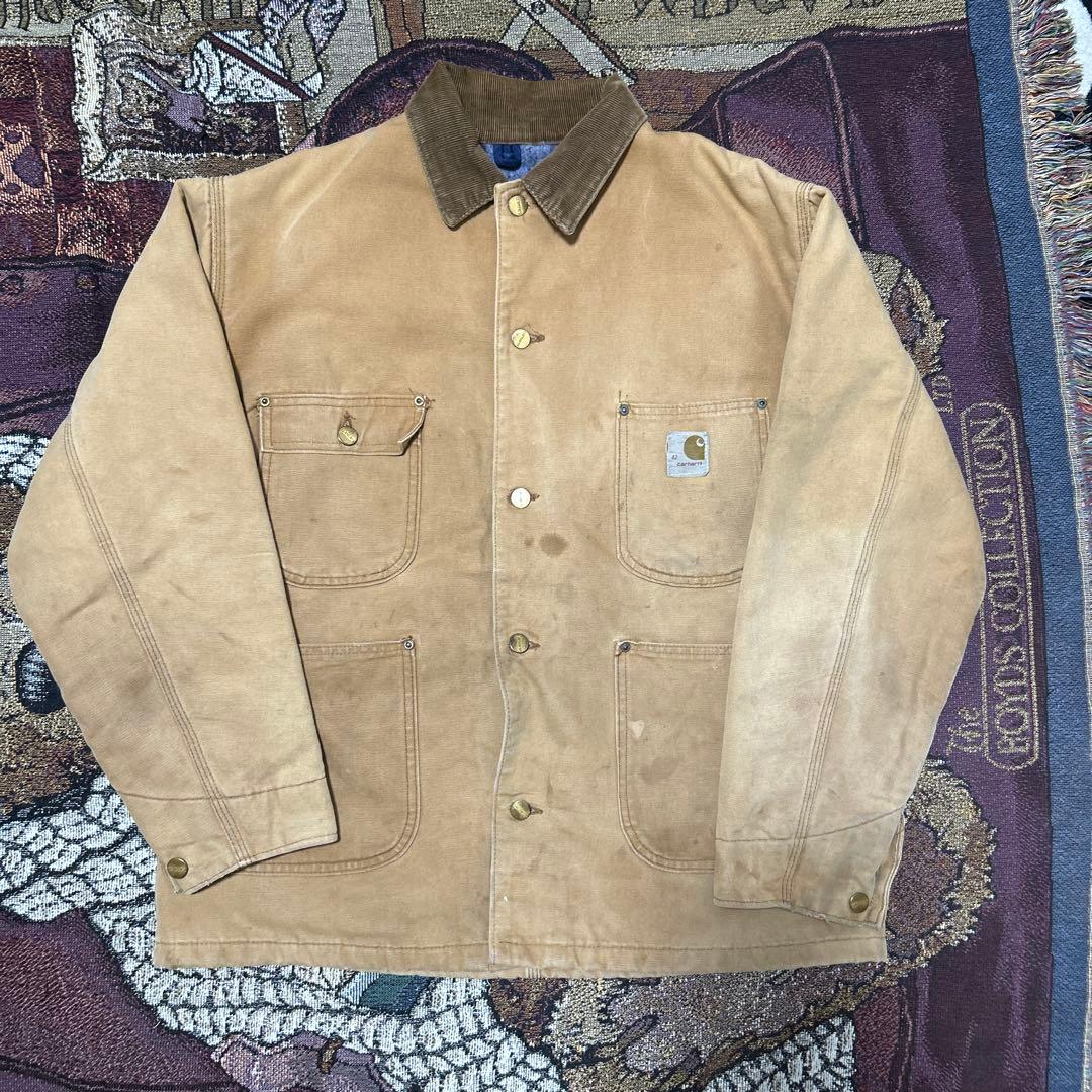 70s Carhartt ベージュ チョアコート　カバーオール