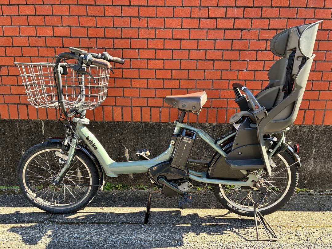 送料込み_ブリヂストンビッケポーラー　チャイルドシート付き電動アシスト自転車