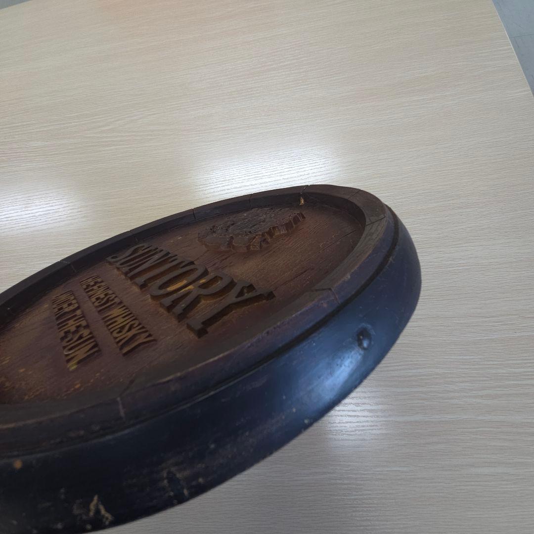 40. サントリーウイスキー樽型看板 アンティーク飾り
