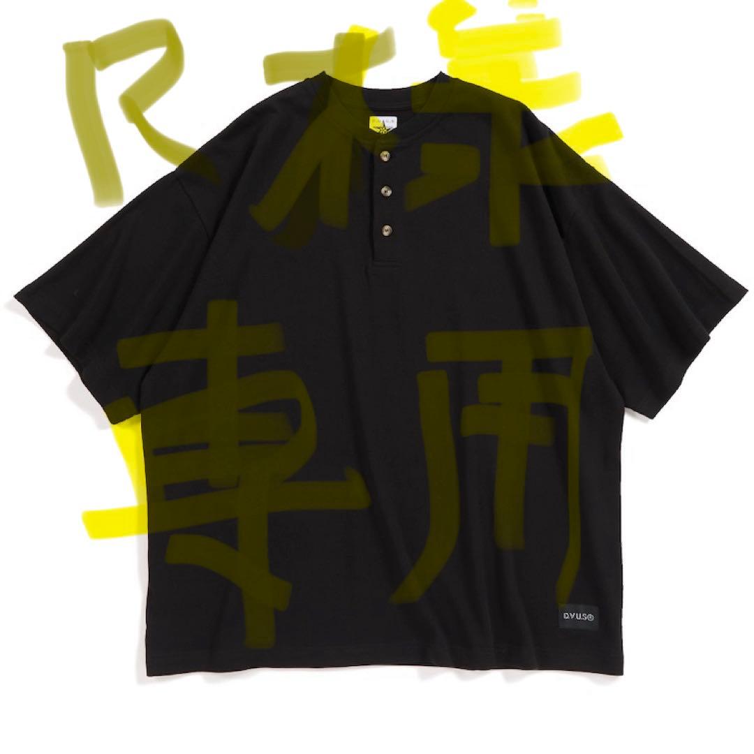 R新品　デビルユース Henly Neck SS Tシャツ　black-L