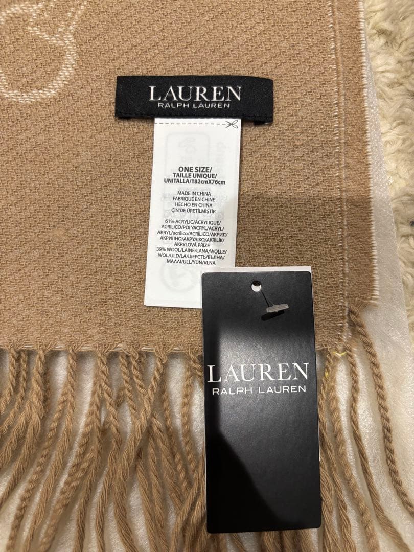 LAUREN RALPH LAUREN ベージュ マフラー