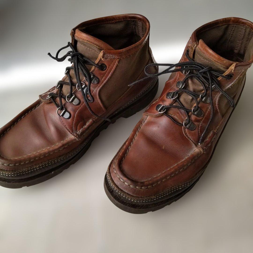 ま*ひ様 ラッセルモカシン　ブラウンレザーモカシンシューズ8 1/2サイズ