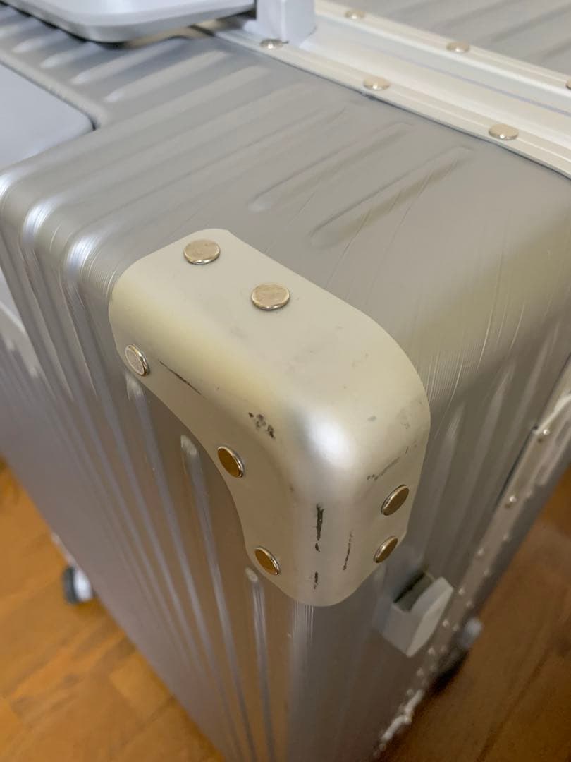 スーツケース 耐衝撃 TSAロック 超軽量 大容量 XXL 80L シルバー