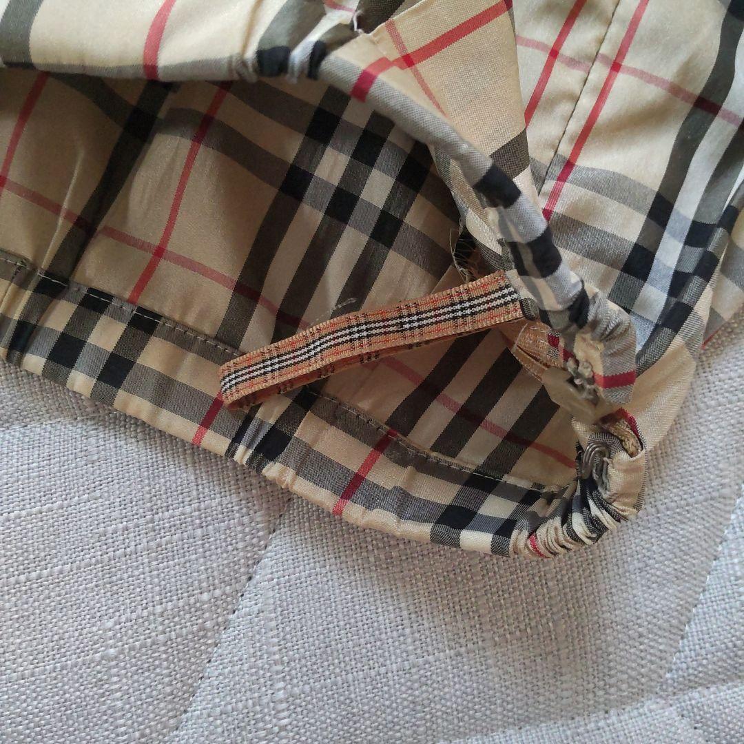BURBERRY チェック ノバチェック シルク プリーツ ロングスカート