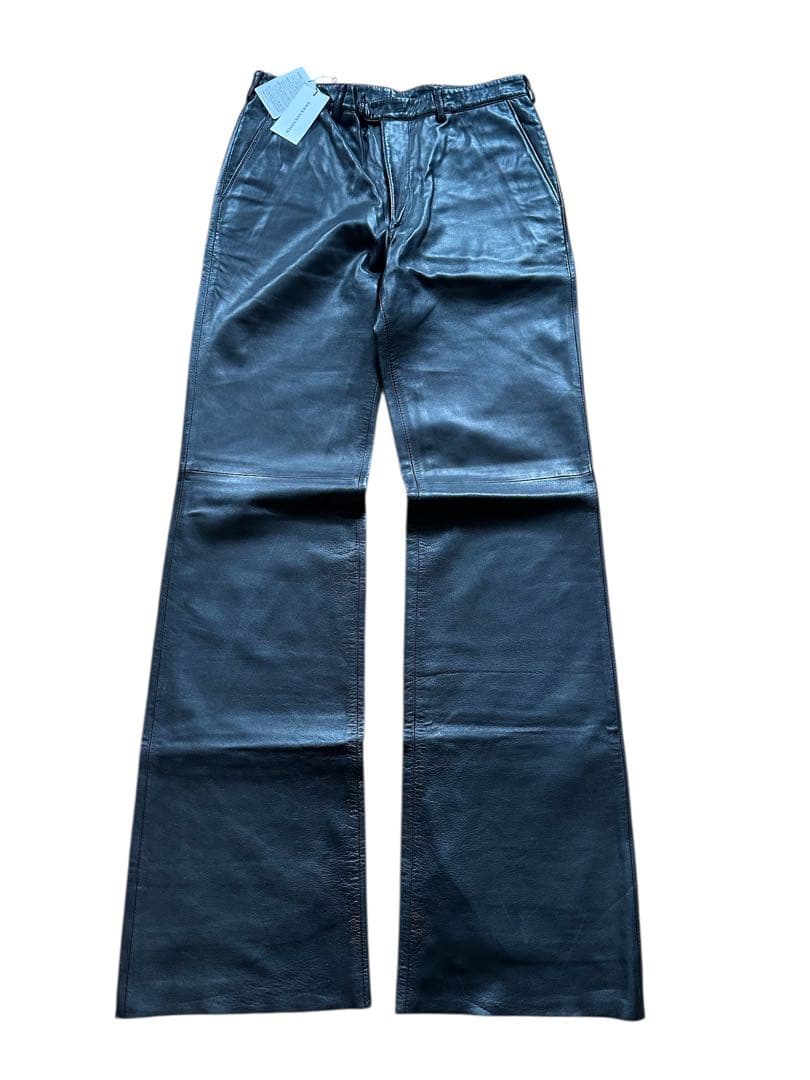 パンツ FW99\"dries van noten\"leather flare pants