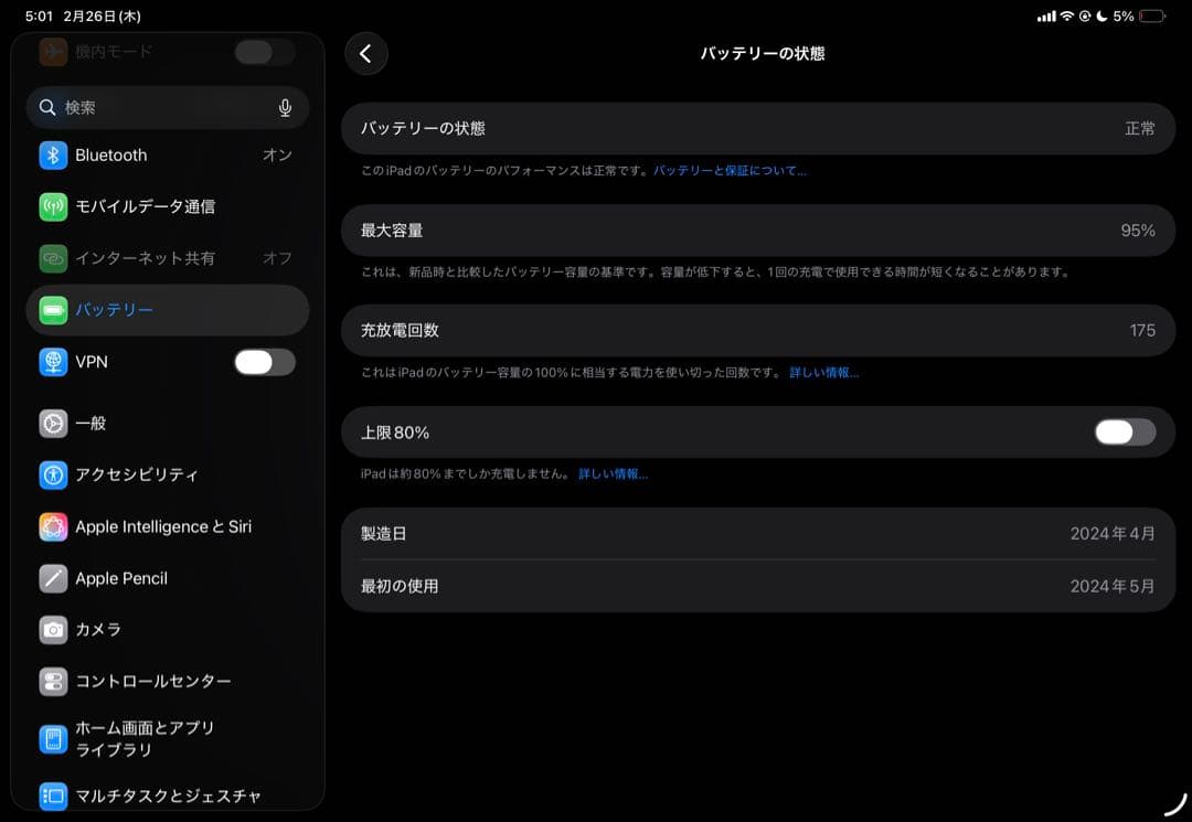 iPad Pro(M4)スペースグレー