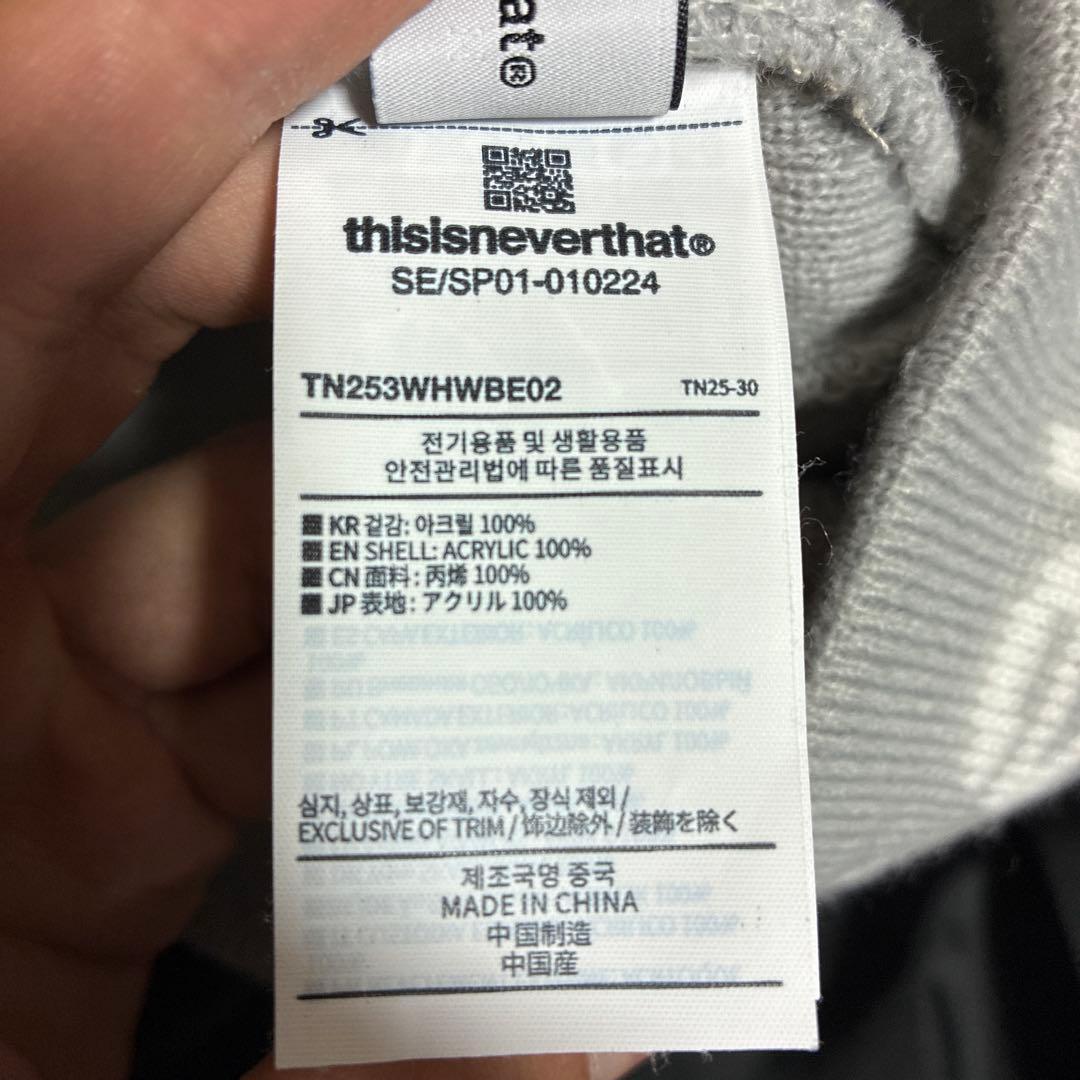 thisisneverthat ニット帽 TN253WHWBE02 グレー