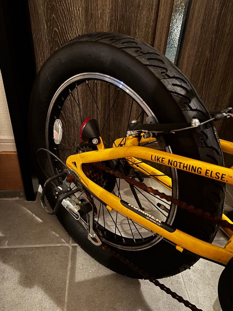 【引渡し限定】HUMMER 折りたたみ自転車 イエロー