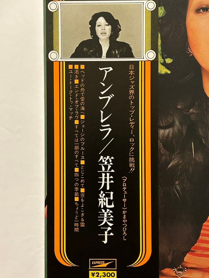 レア帯付レコード 笠井紀美子 アンブレラ LP