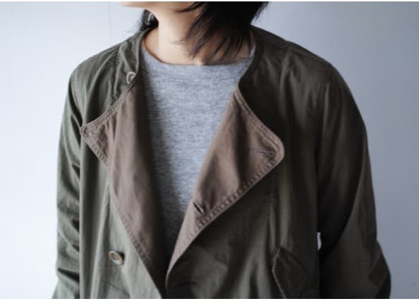 【美品】KAPITAL エジプシャンツイル ノーカラースモックコート