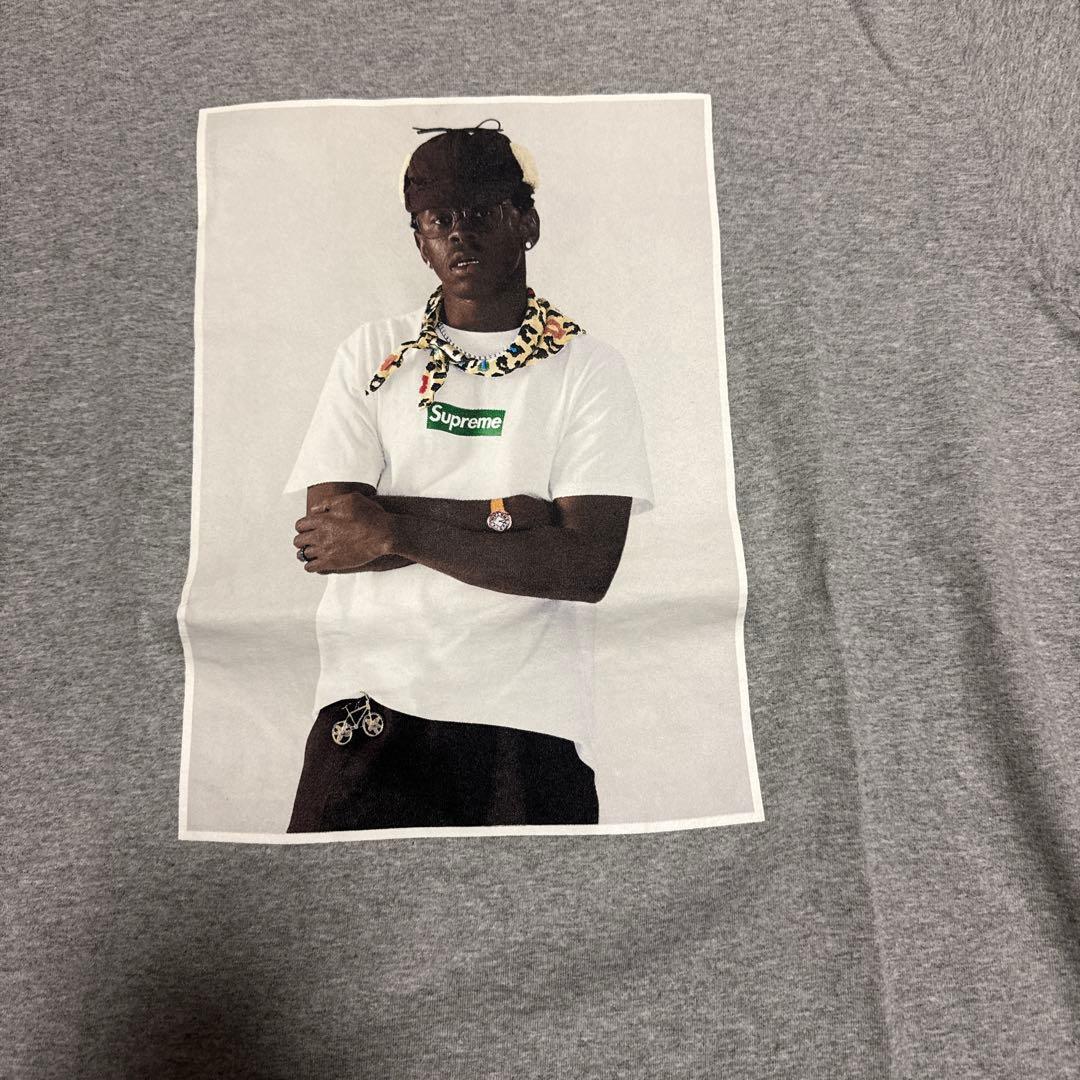 Supreme プリントTシャツ Lサイズ グレー