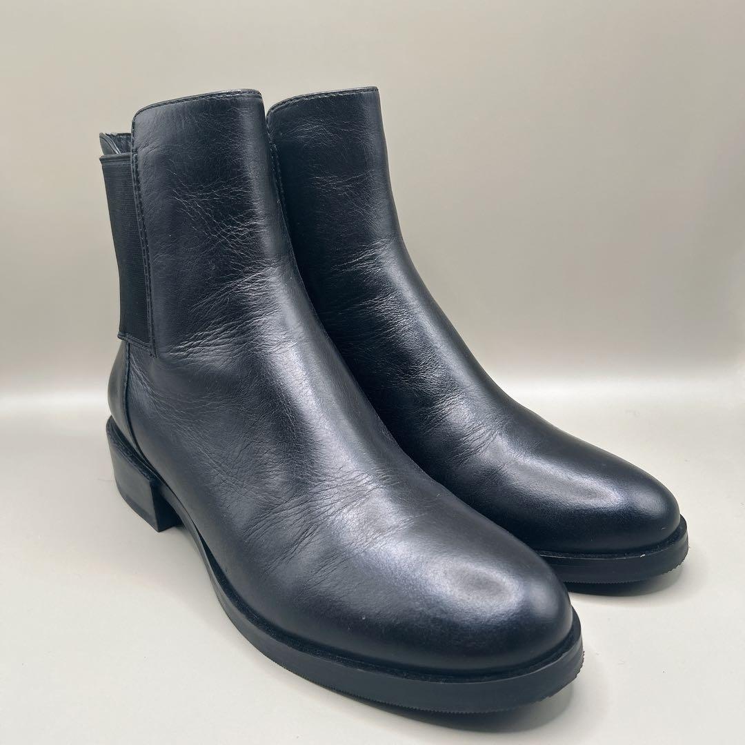 極美品 Clara クラークス【24.0】レザー ブーツ ブラック 黒